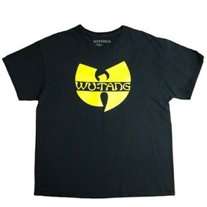 WU-TANG CLAN Classic Yellow Logo Graphic T-Shirt Size XL.  EUC!